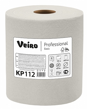 Полотенца бумажные в рулонах Veiro Professional Basic КР112